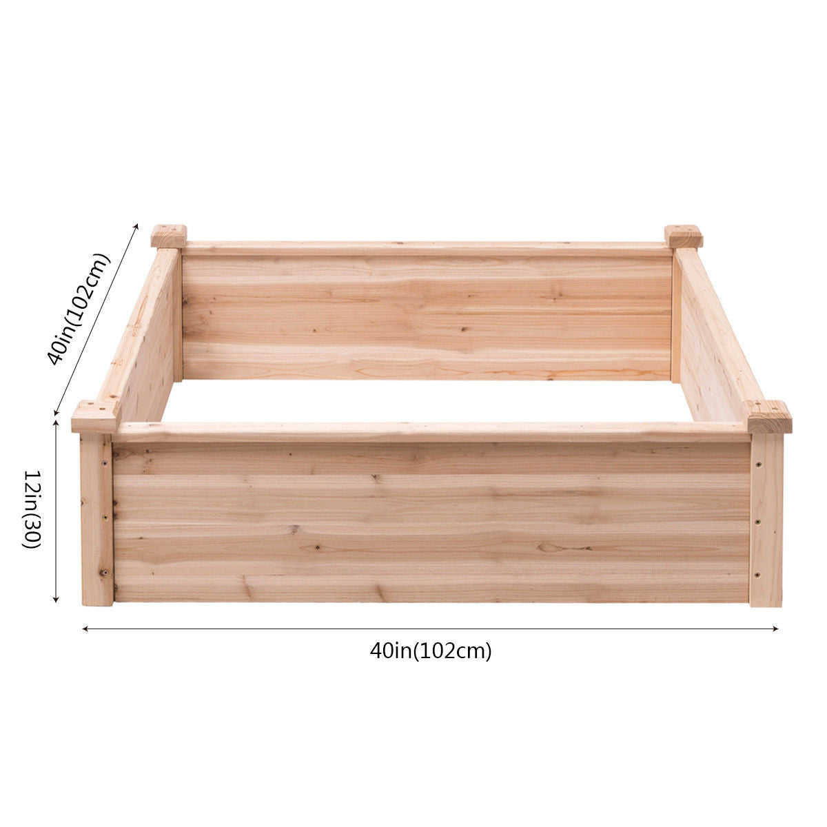 Wooden Square Garden Vegetable Flower BedÂ