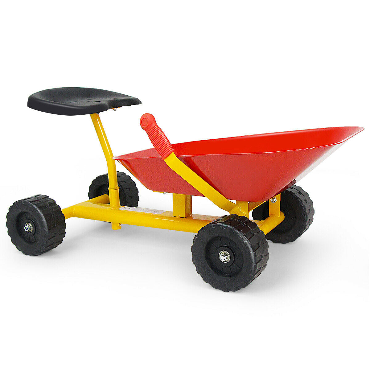 8 Inch Heavy Duty Kids Ride-on Sand Dumper with 4 Wheels-RedÂ