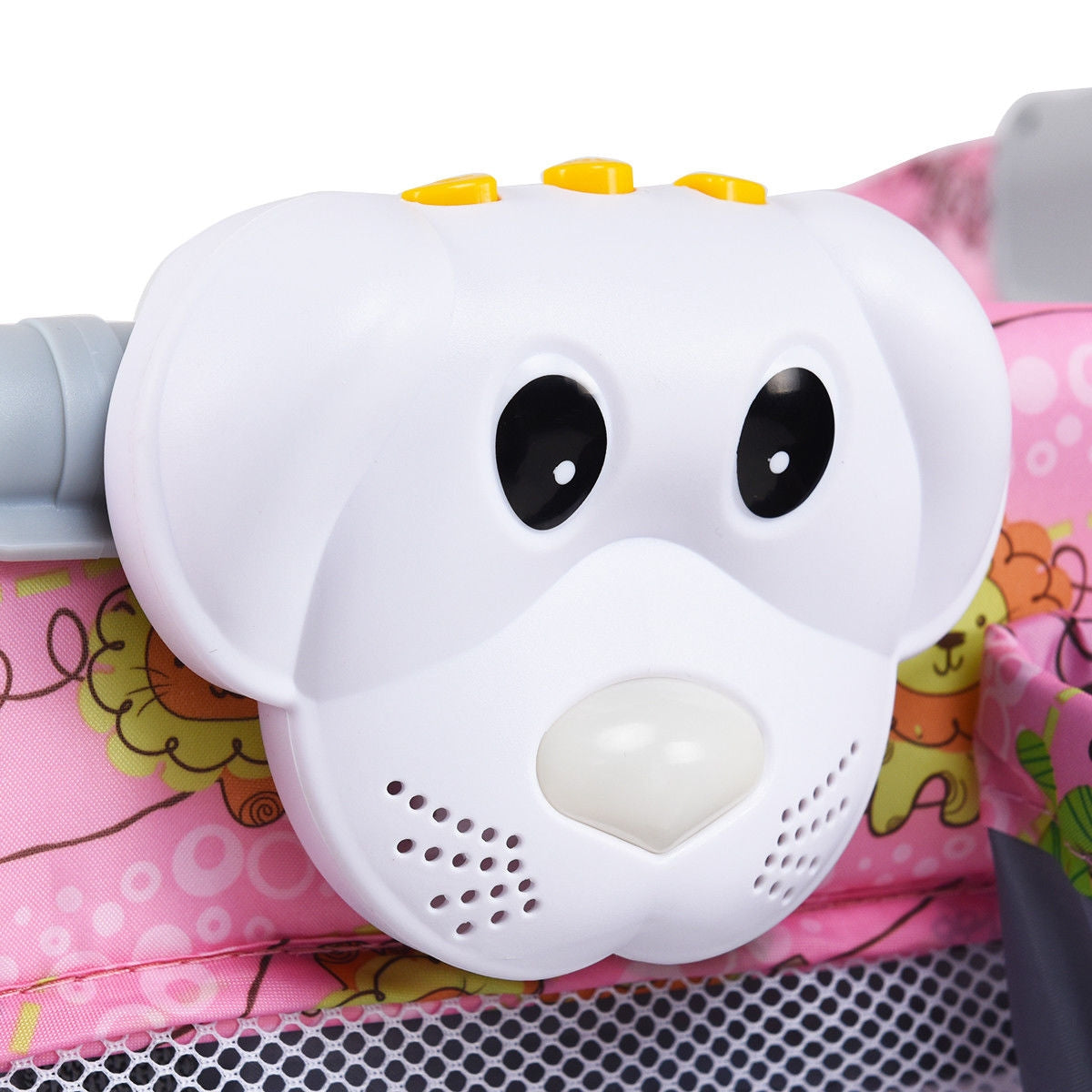 Foldable 2 Color Baby Crib Playpen Playard-PinkÂ