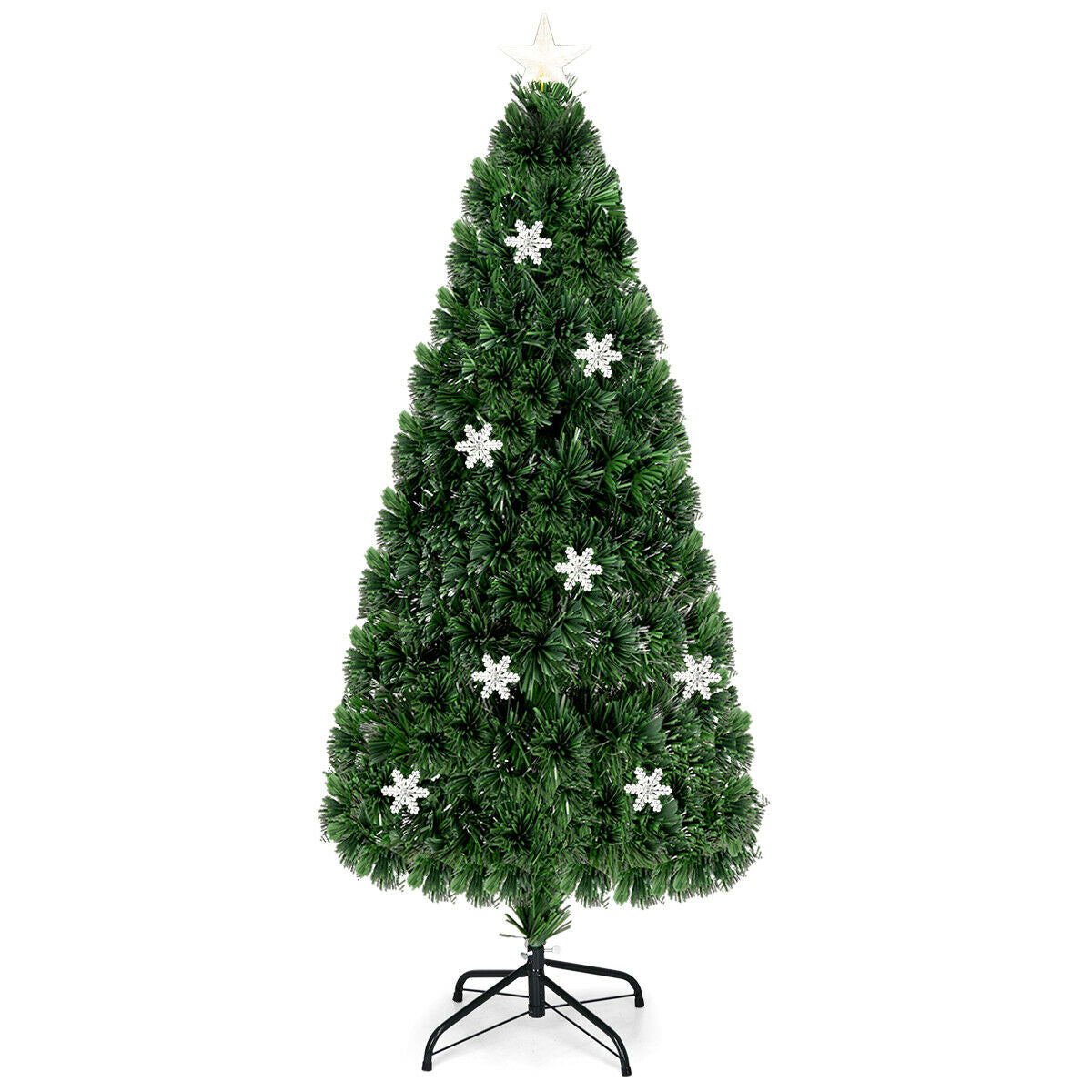 4 / 5 / 6 Feet LED Optic Artificial Christmas Tree with SnowflakesÂ