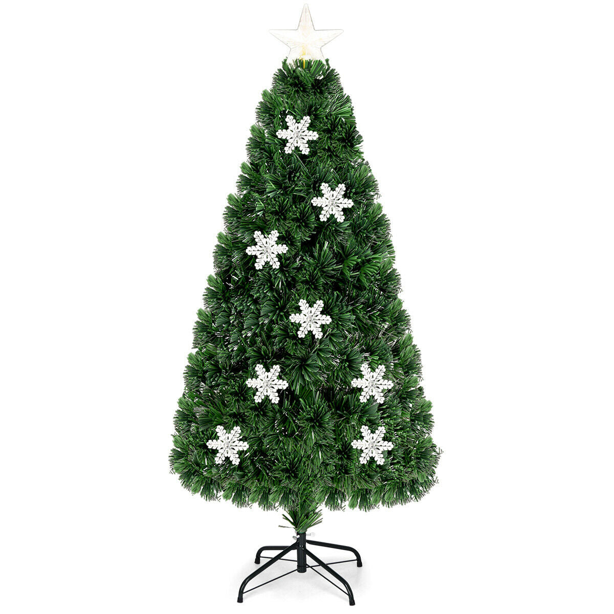 4 / 5 / 6 Feet LED Optic Artificial Christmas Tree with SnowflakesÂ