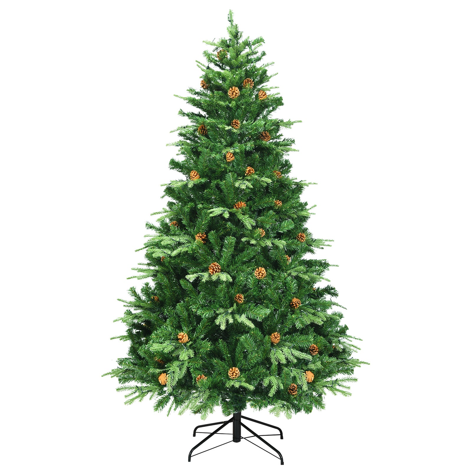 Artificial Christmas Tree with LED Lights and Pine Cones-7'Â