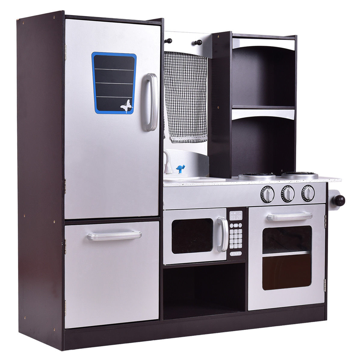 Kids Wooden Modern Kitchen Cooking Pretend Play SetÂ