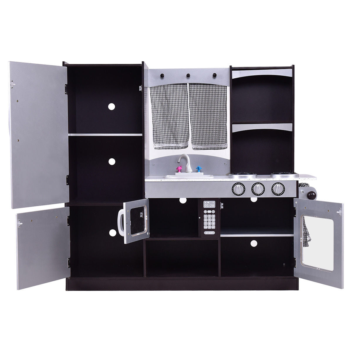 Kids Wooden Modern Kitchen Cooking Pretend Play SetÂ