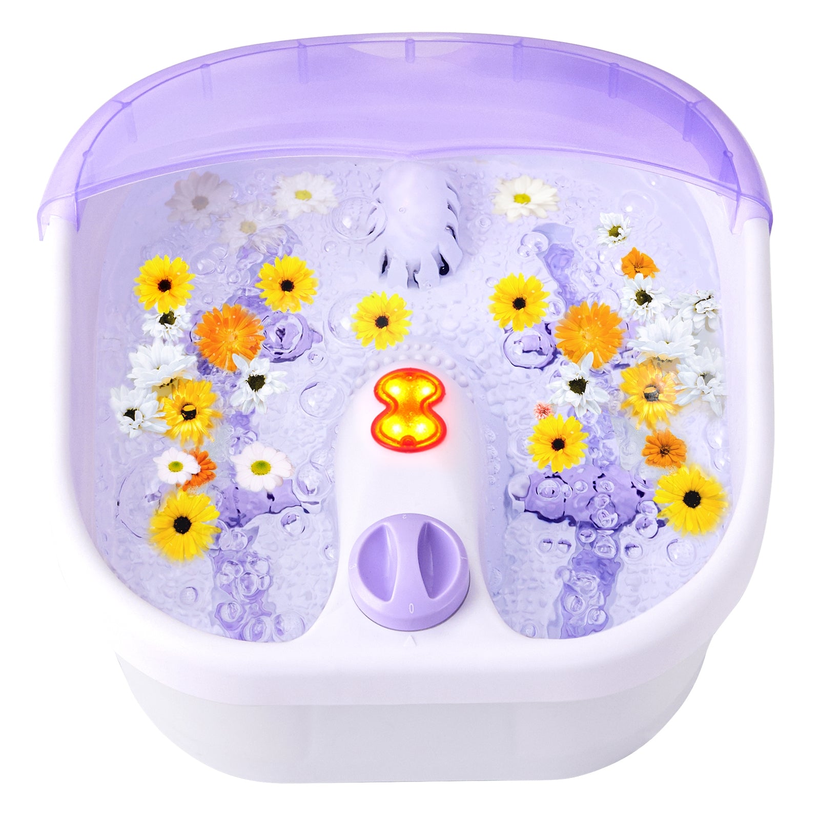 4 Rollers Bubble Heating Foot Spa MassagerÂ