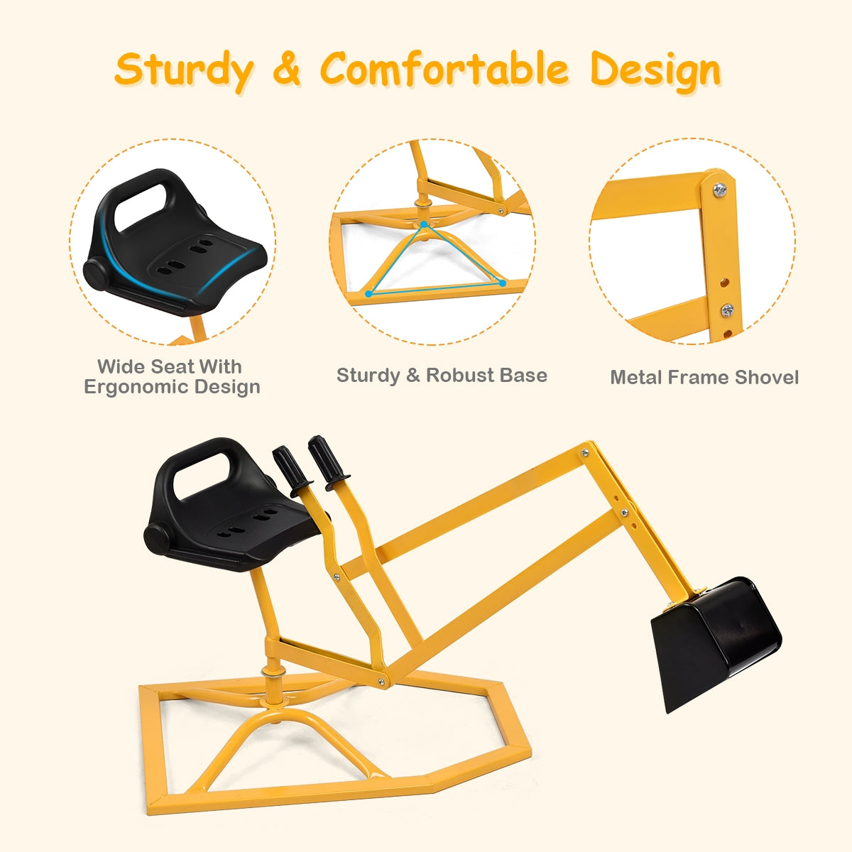 Heavy Duty Kid Ride-on Sand Digging DiggerÂ