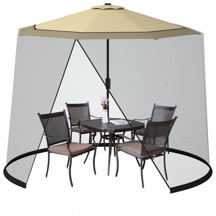 9 -10 Feet Outdoor Umbrella Table Screen Mosquito Bug Insect Net