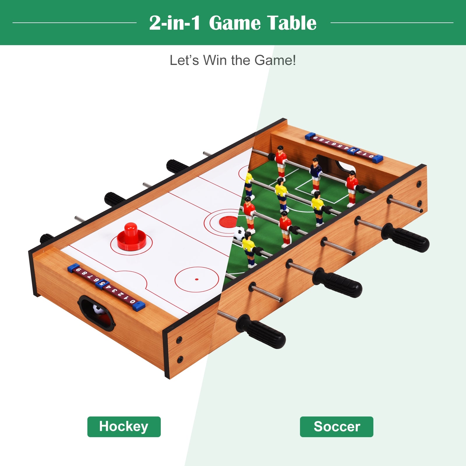 2 in 1 In/Outdoor Air Hockey Foosball Game TableÂ
