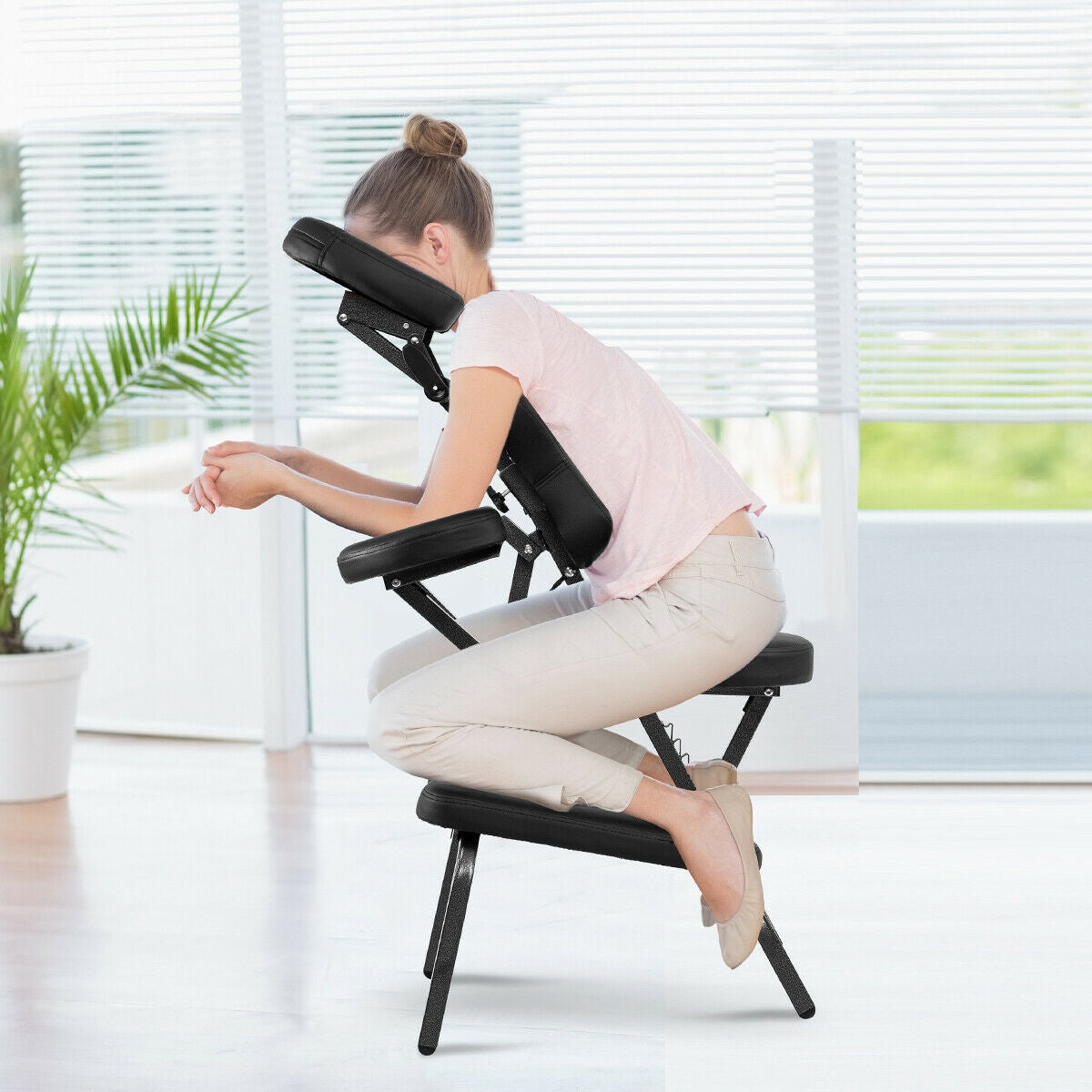 PU Leather Pad Travel Massage Chair with Carrying BagÂ
