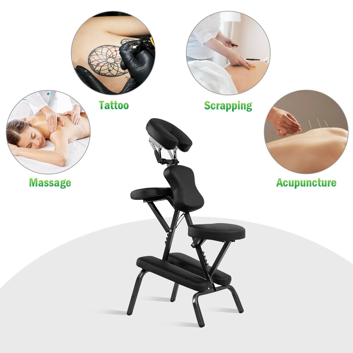 PU Leather Pad Travel Massage Chair with Carrying BagÂ