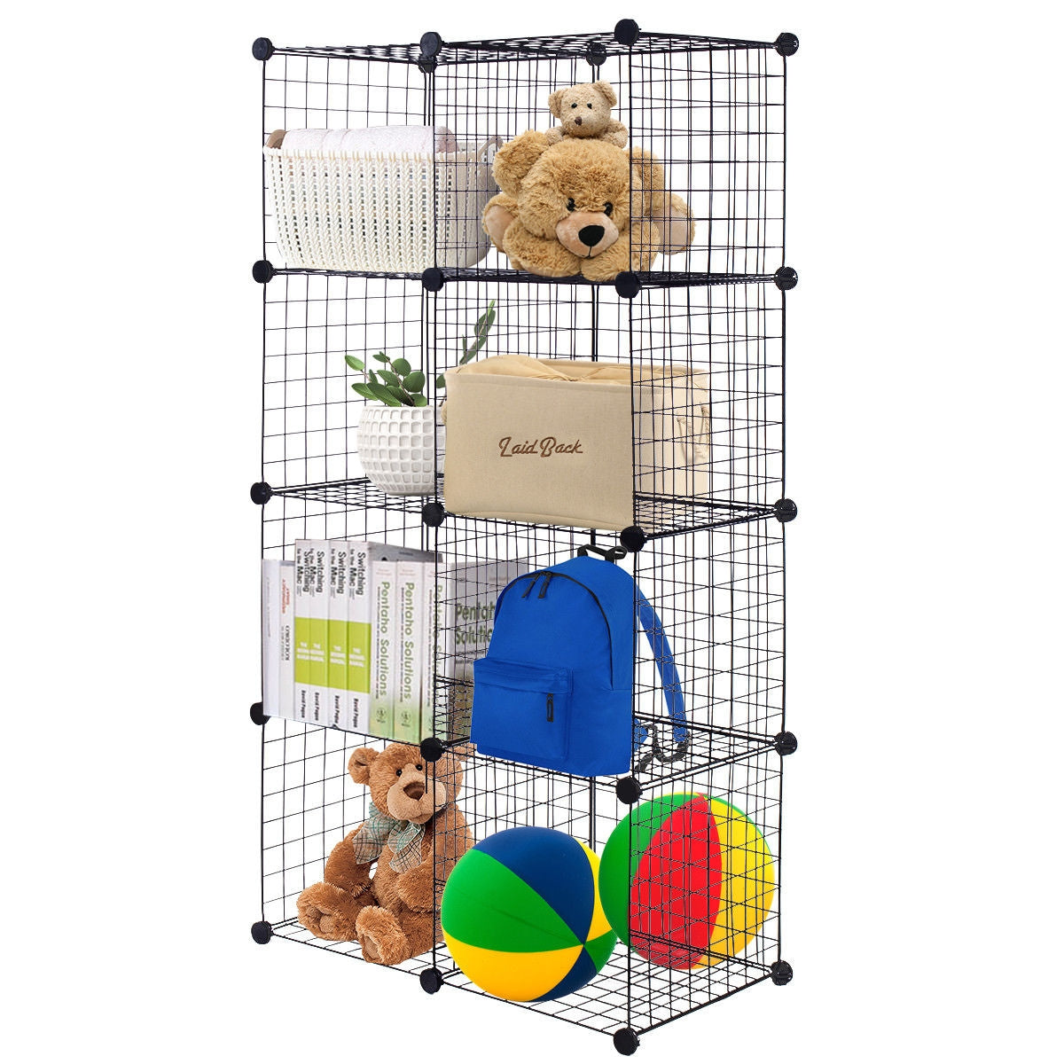 DIY 8 Cube Grid Wire Cube ShelvesÂ
