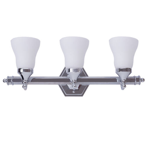 24 Inch 3-Light LED Vanity Fixture Polished Chrome Wall SconcesÂ