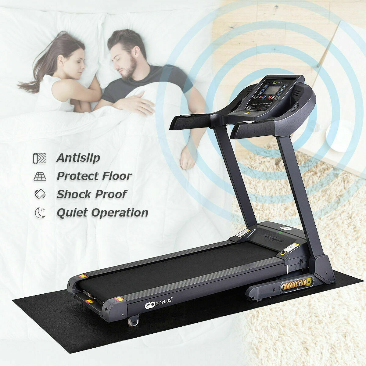 47/59/78 Inch Long Thicken Equipment Mat for Home and Gym Use-78 x 36 x 0.25 inchesÂ