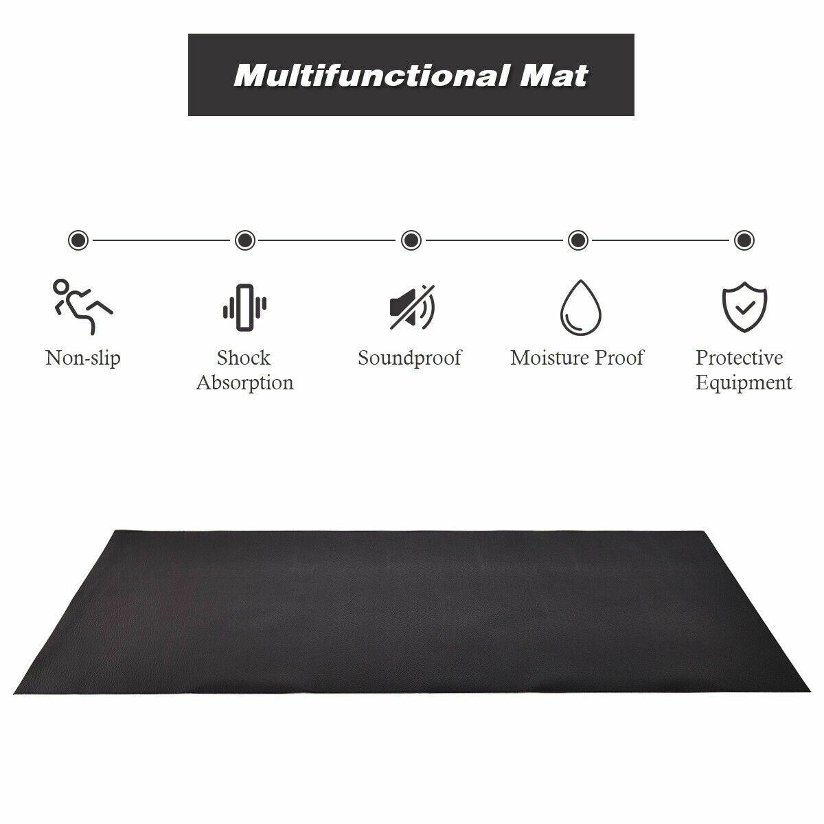 47/59/78 Inch Long Thicken Equipment Mat for Home and Gym Use-78 x 36 x 0.25 inchesÂ