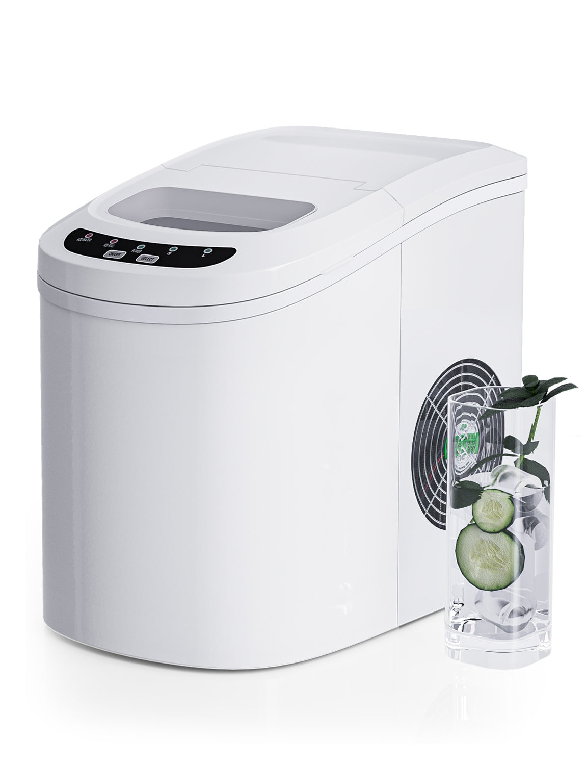 Mini Portable Compact Electric Ice Maker Machine-WhiteÂ