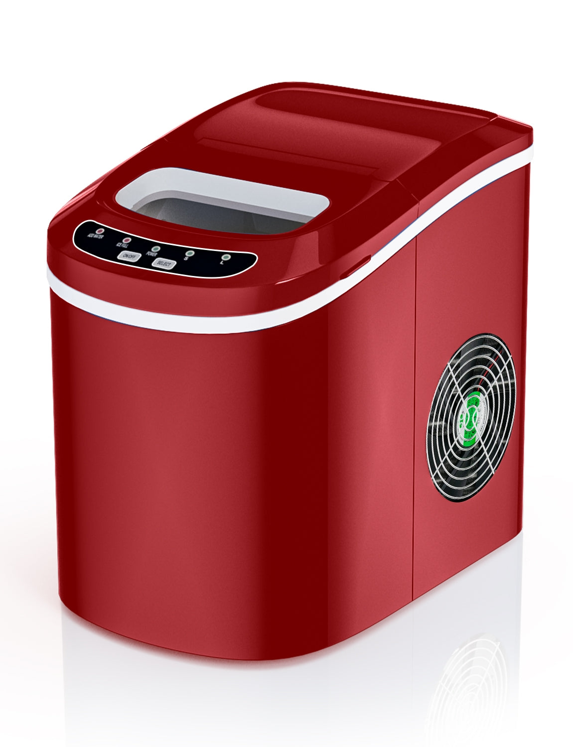 Mini Portable Compact Electric Ice Maker Machine-RedÂ