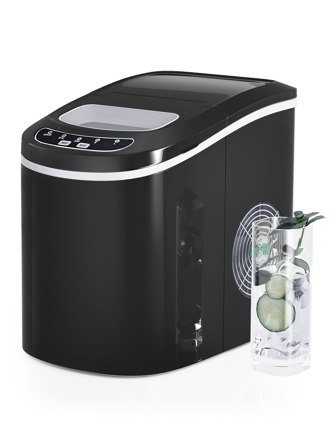 Mini Portable Compact Electric Ice Maker Machine-BlackÂ