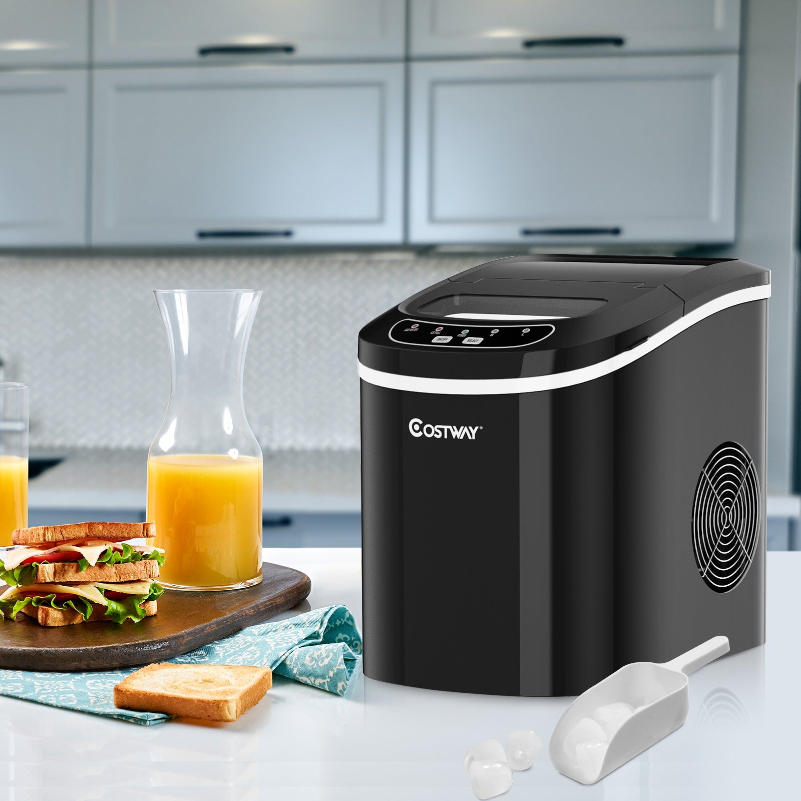 Mini Portable Compact Electric Ice Maker Machine-BlackÂ