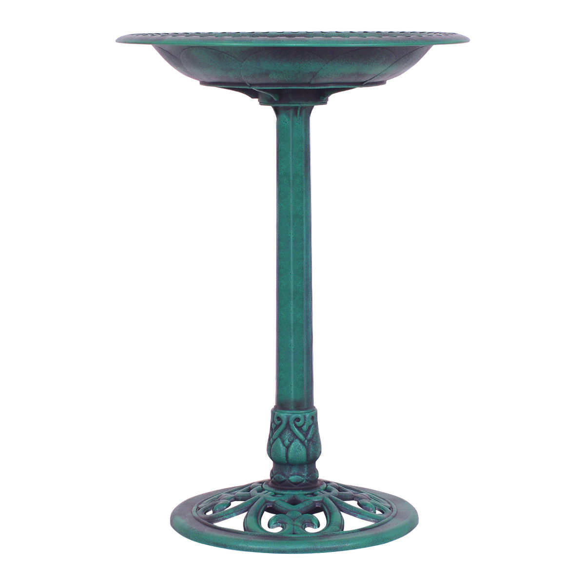 Outdoor Garden Green Pedestal Bird Bath FeederÂ