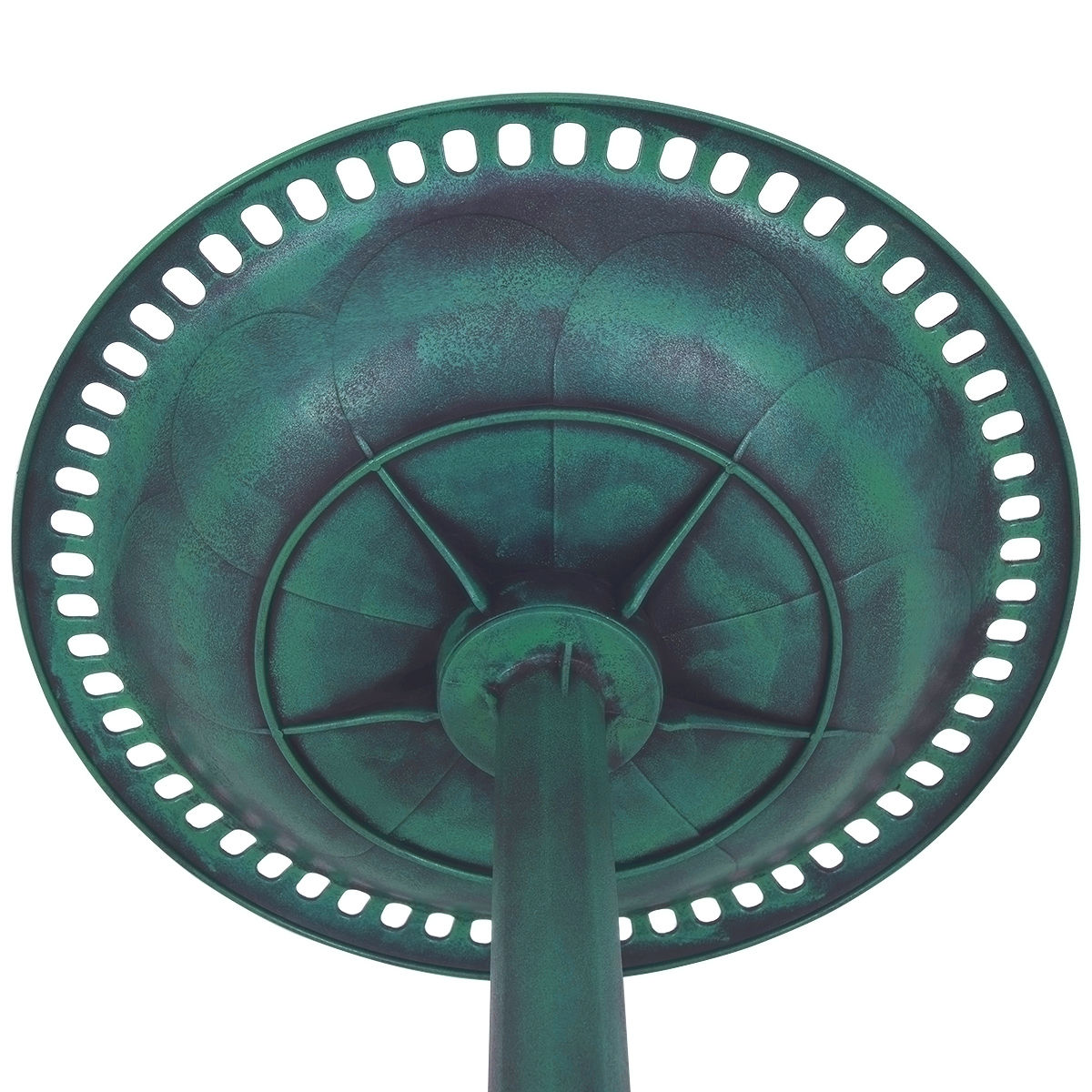 Outdoor Garden Green Pedestal Bird Bath FeederÂ