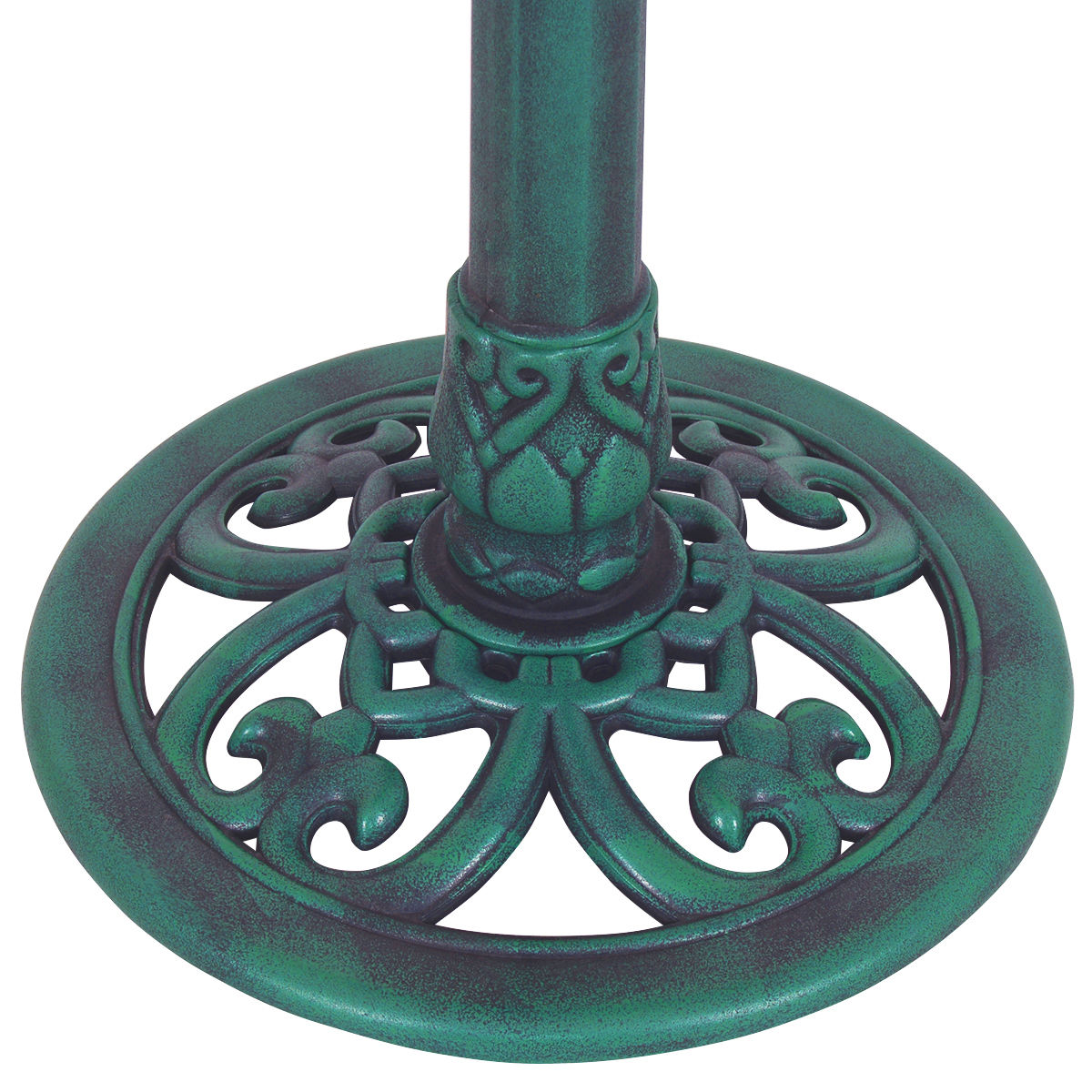 Outdoor Garden Green Pedestal Bird Bath FeederÂ