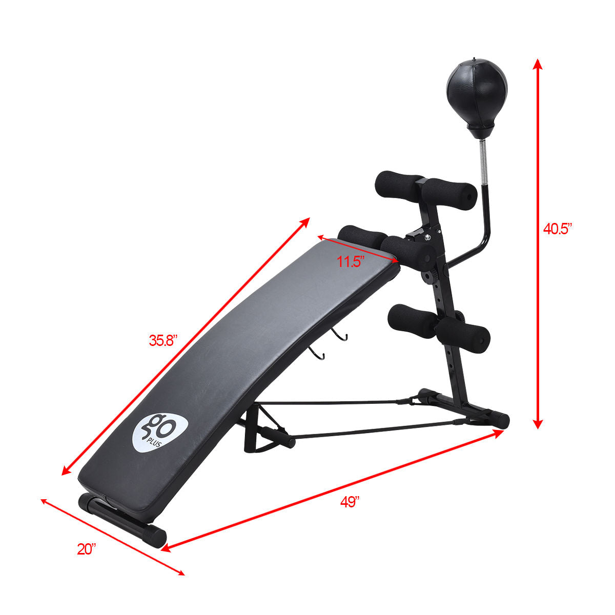Adjustable Incline Curved Workout Fitness Sit Up BenchÂ