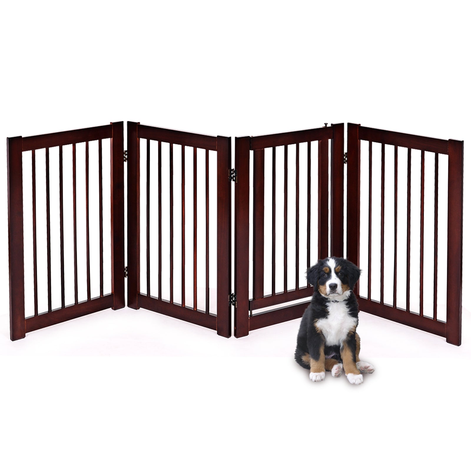 30 Inch Configurable Folding 4 Panel Wood FenceÂ