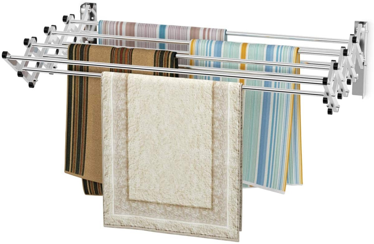 Stainless Wall Mounted Expandable Clothes Drying Towel RackÂ