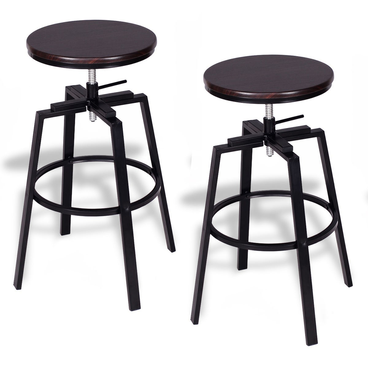 Set of 2 Adjustable Vintage Bar StoolÂ