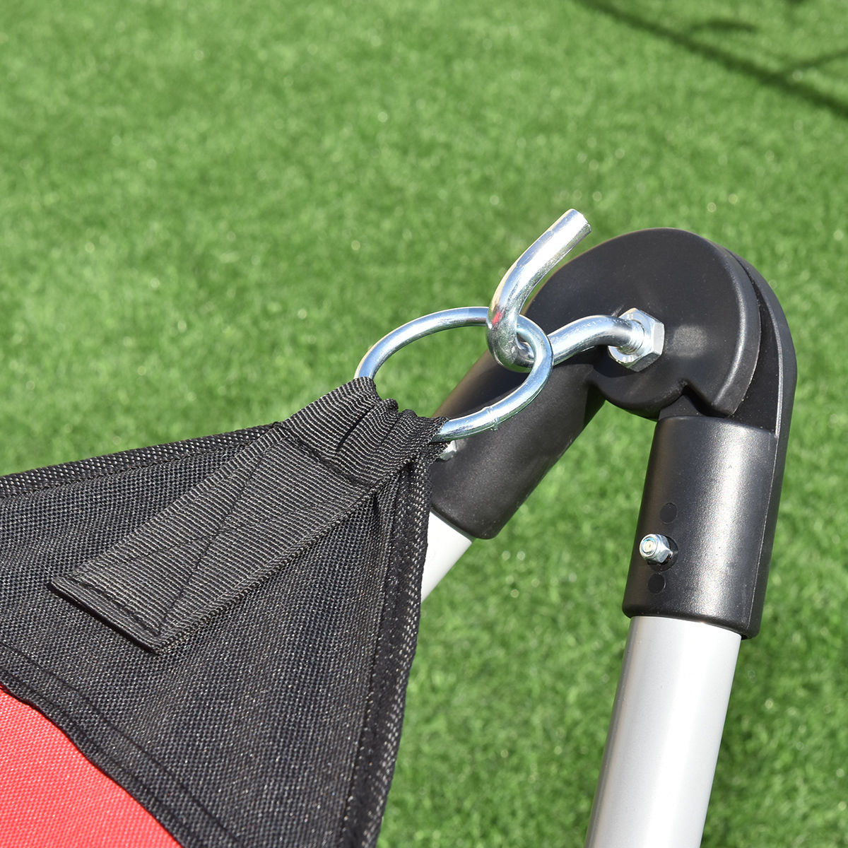 Portable Folding Steel Frame Hammock with Bag-RedÂ