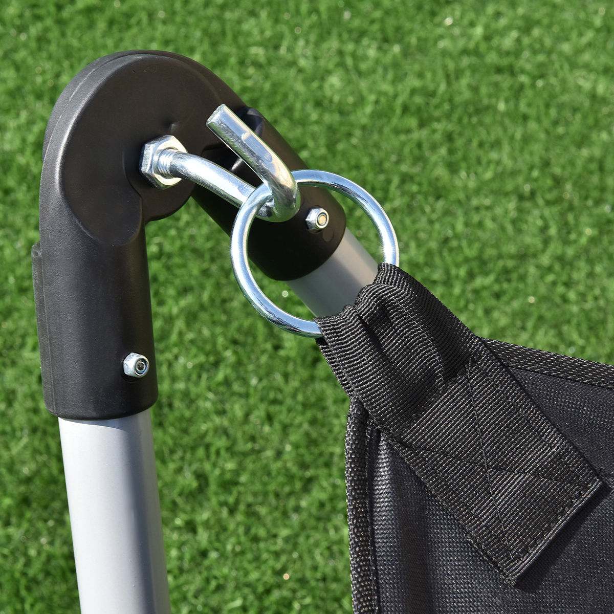 Portable Folding Steel Frame Hammock with Bag-BlackÂ