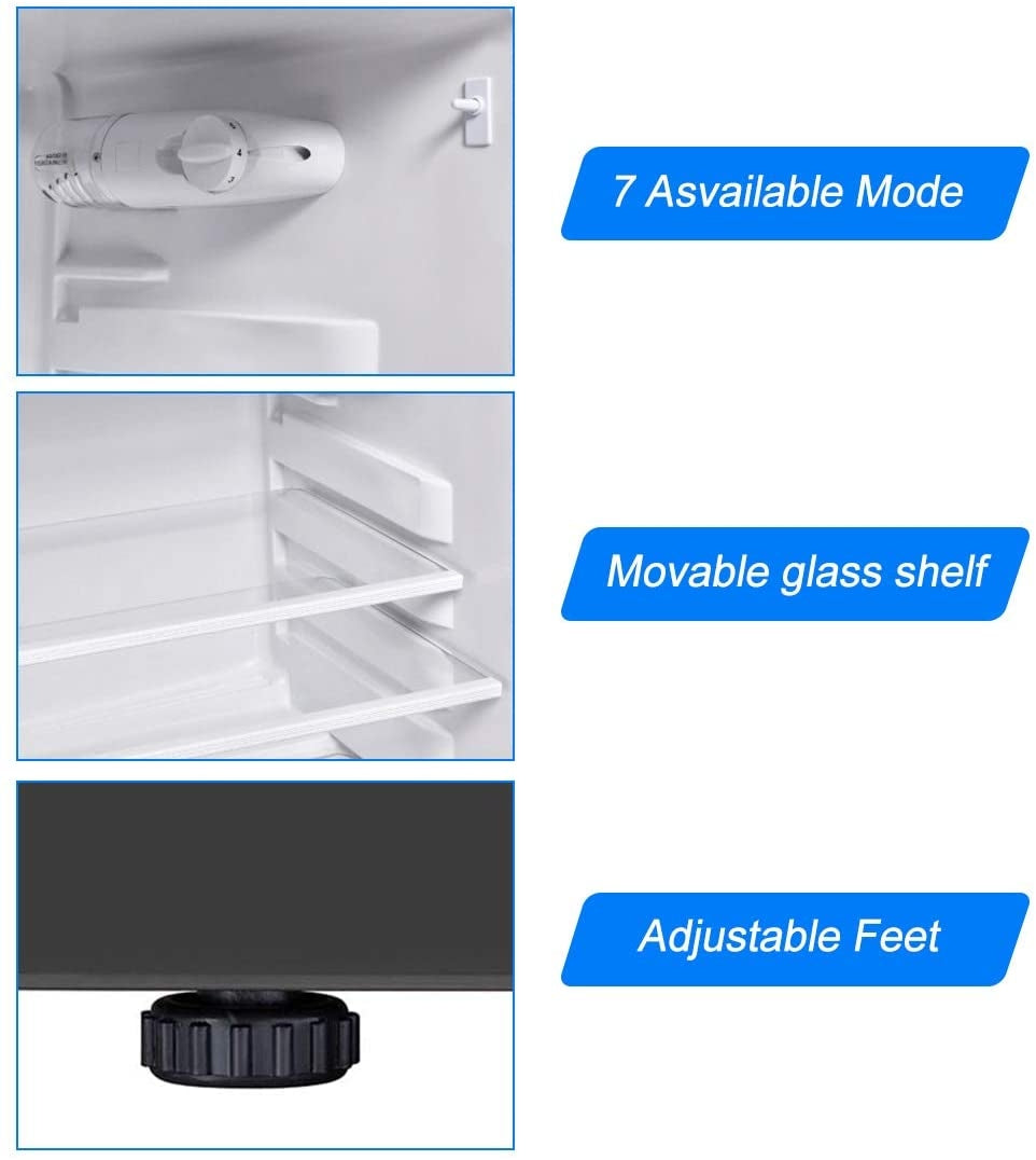 2 Doors Cold-rolled Sheet Compact Refrigerator-BlackÂ