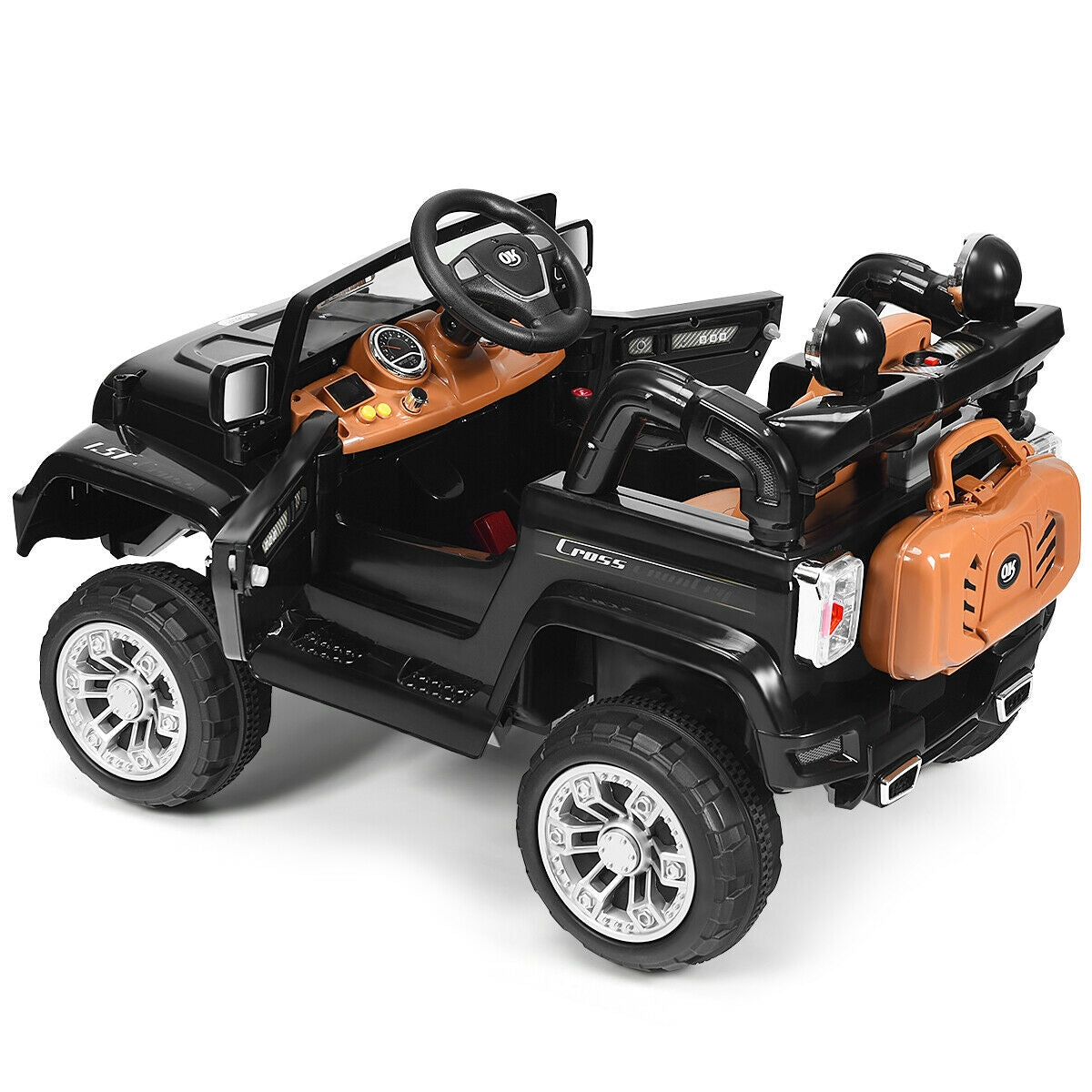 12 V Kids Ride on Truck with MP3 + LED Lights-BlackÂ