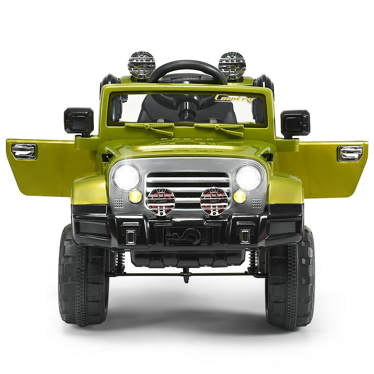 12 V Kids Ride on Truck with MP3 + LED Lights-GreenÂ