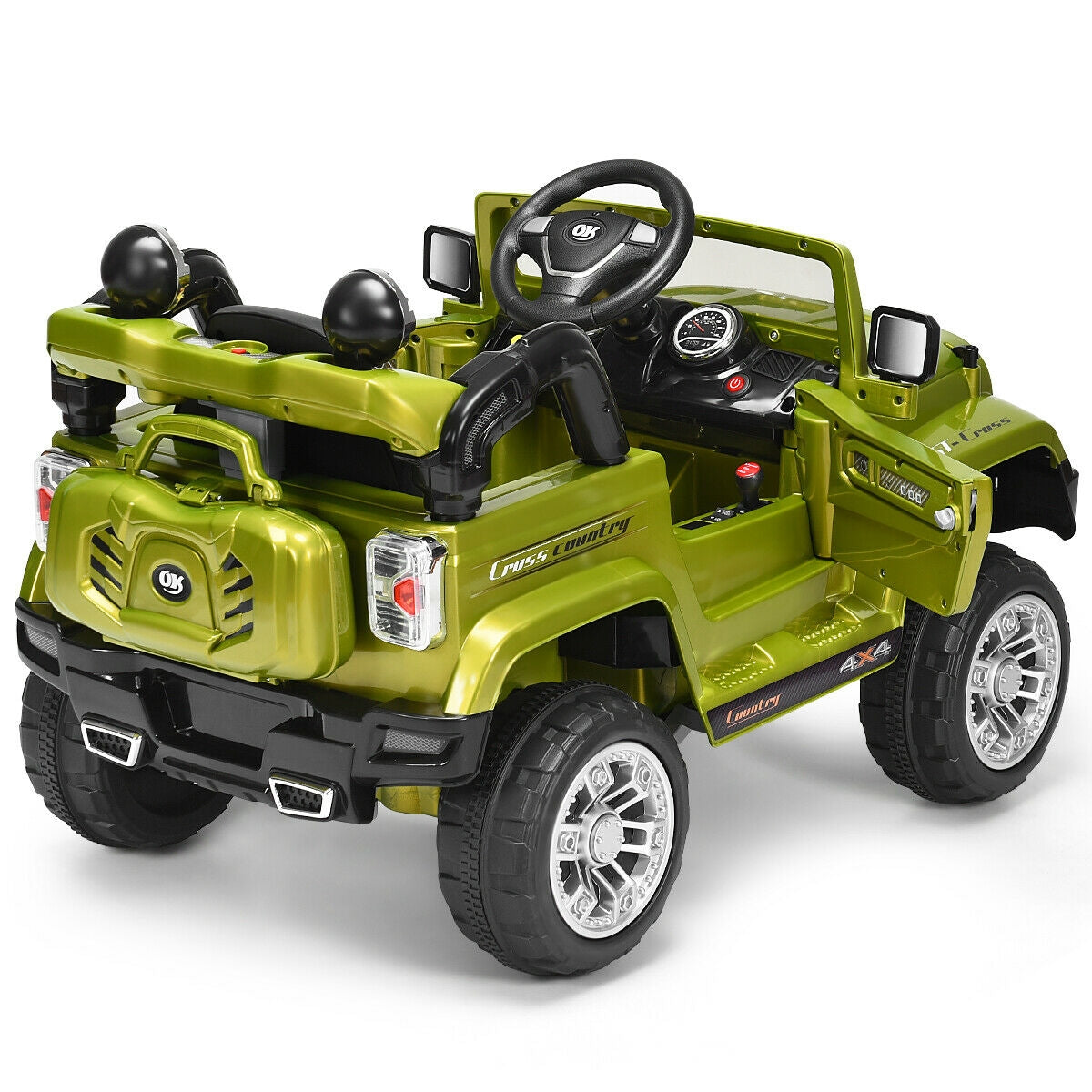 12 V Kids Ride on Truck with MP3 + LED Lights-GreenÂ
