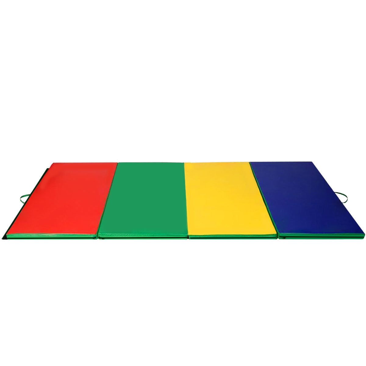 4 Feet x 10 Feet Thick Folding Panel Gymnastics Mat-Deep MulticolorÂ