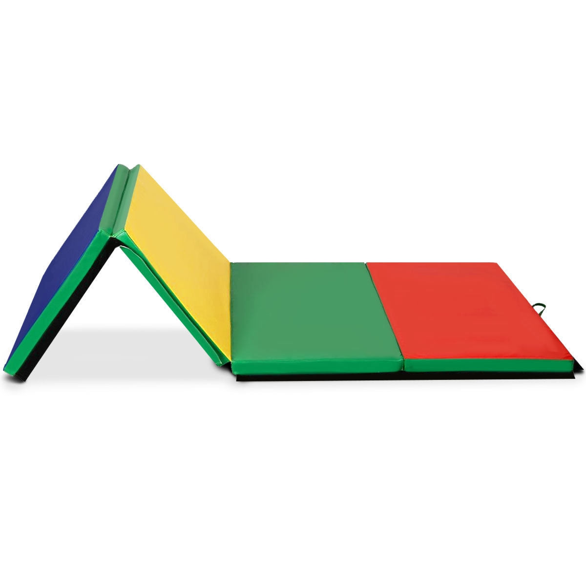 4 Feet x 10 Feet Thick Folding Panel Gymnastics Mat-Deep MulticolorÂ