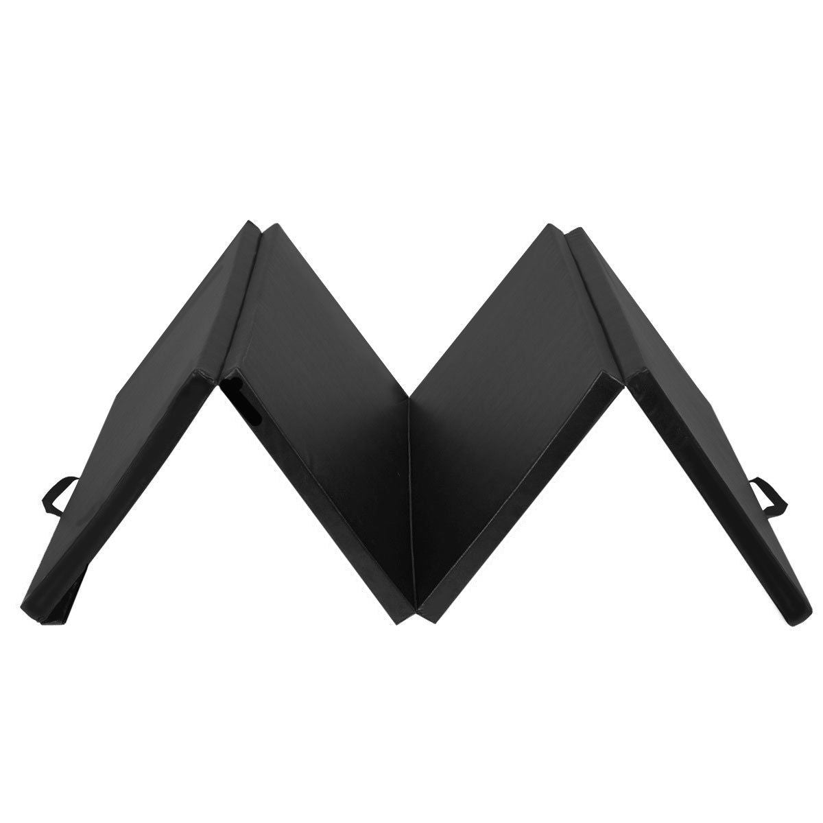 4 Feet x 10 Feet Thick Folding Panel Gymnastics Mat-BlackÂ