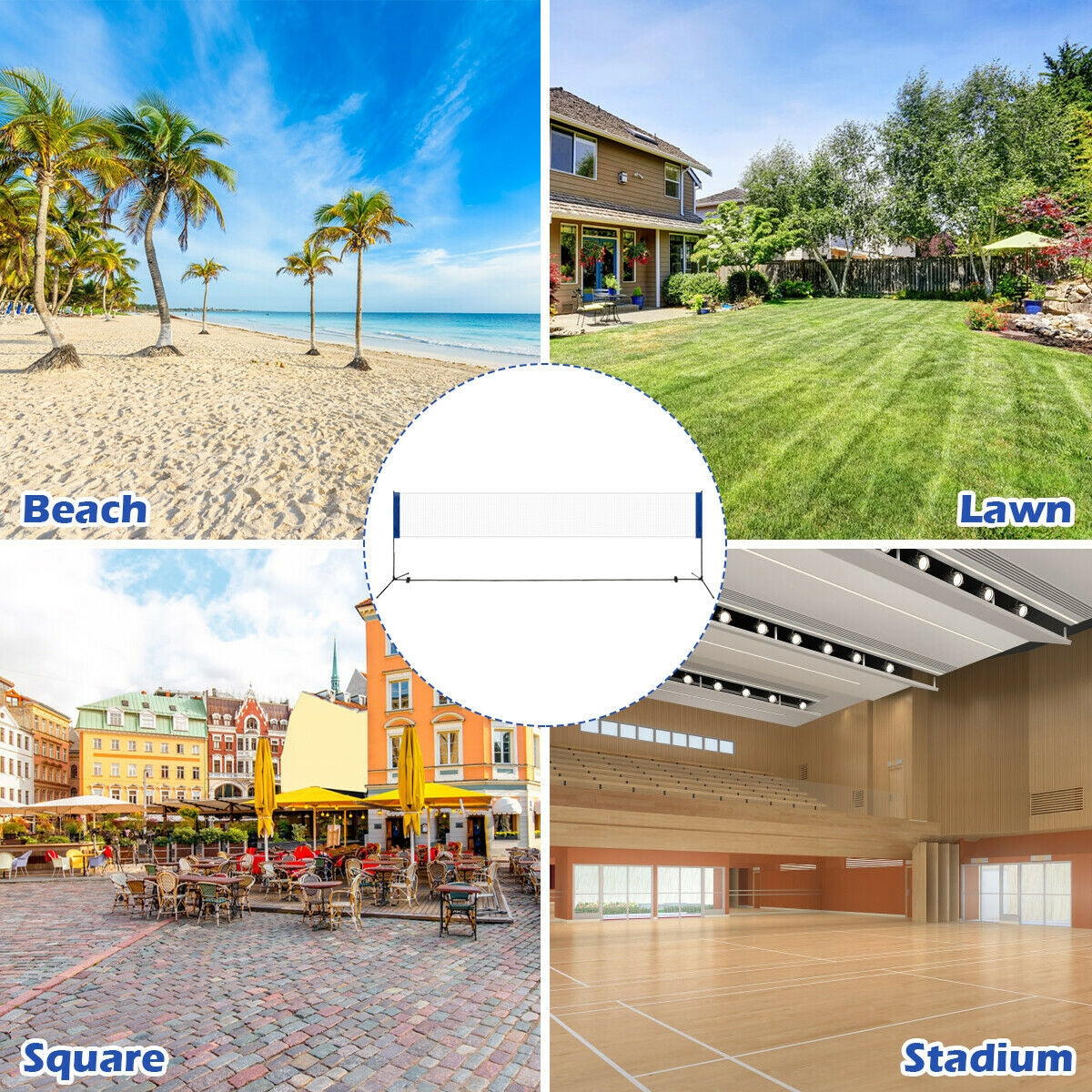 Portable 10 x 5 Inch Badminton Beach Tennis Training NetÂ