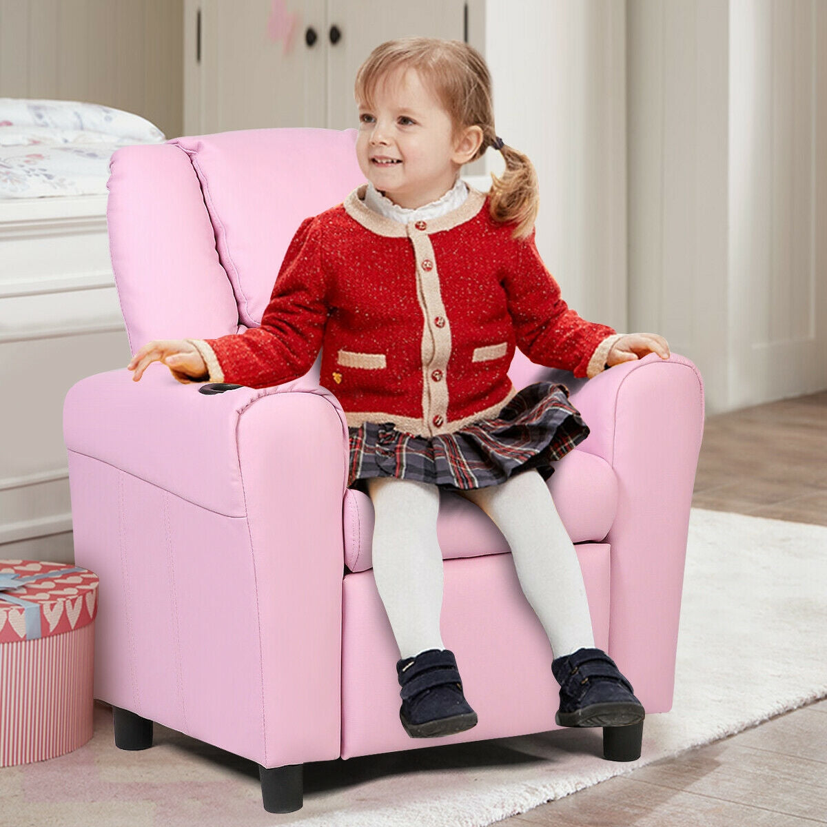 Kids Recliner Armchair Sofa-PinkÂ