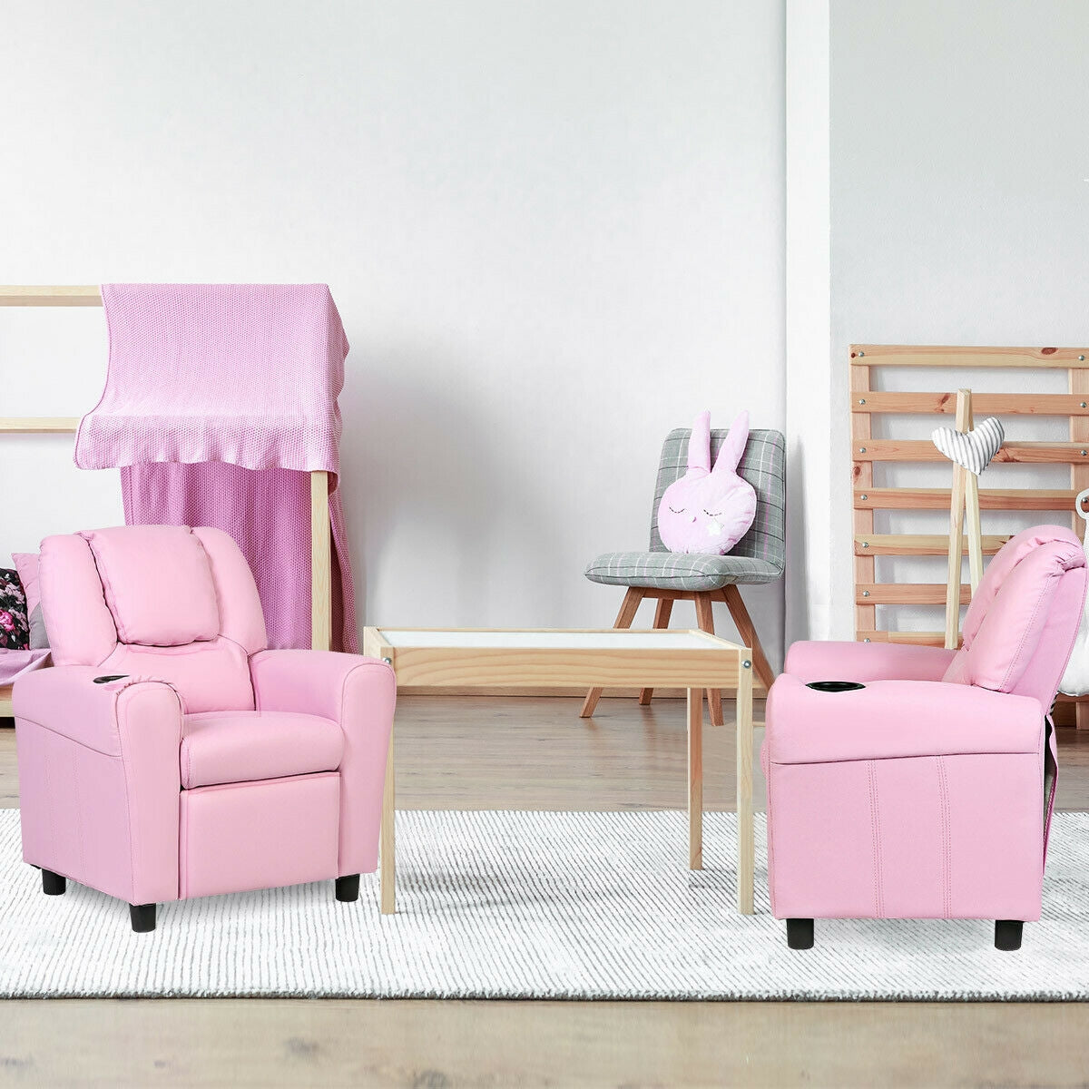 Kids Recliner Armchair Sofa-PinkÂ