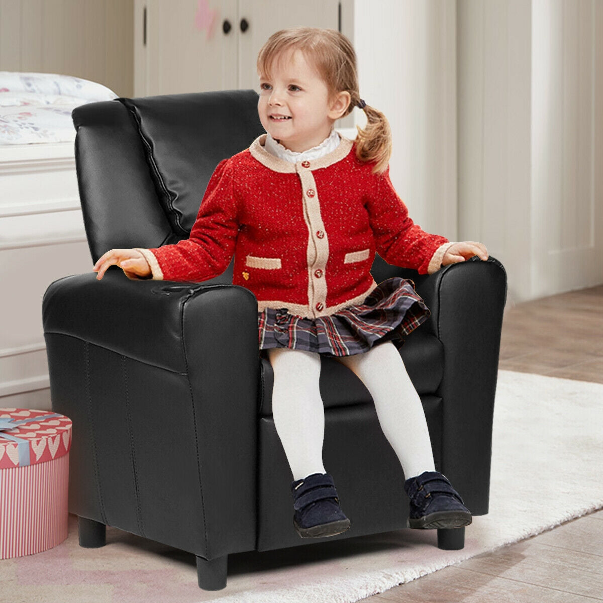 Kids Recliner Armchair Sofa-BlackÂ