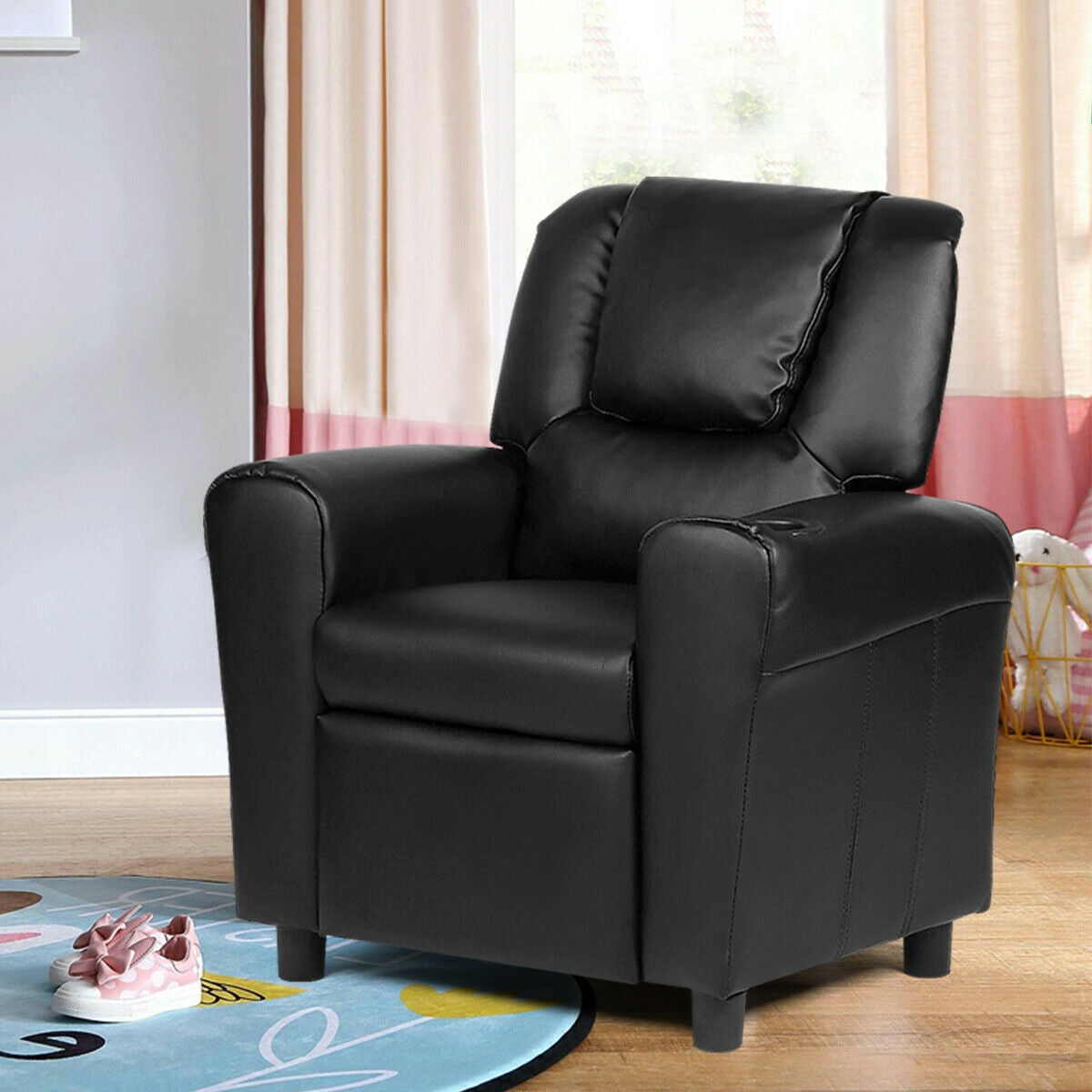 Kids Recliner Armchair Sofa-BlackÂ