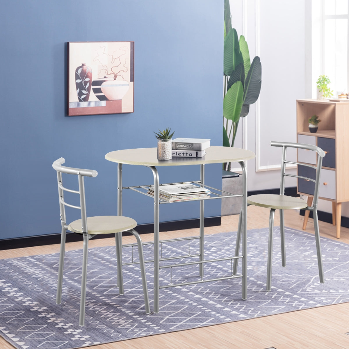 3-Piece Space-Saving Bistro Set for Kitchen and ApartmentÂ