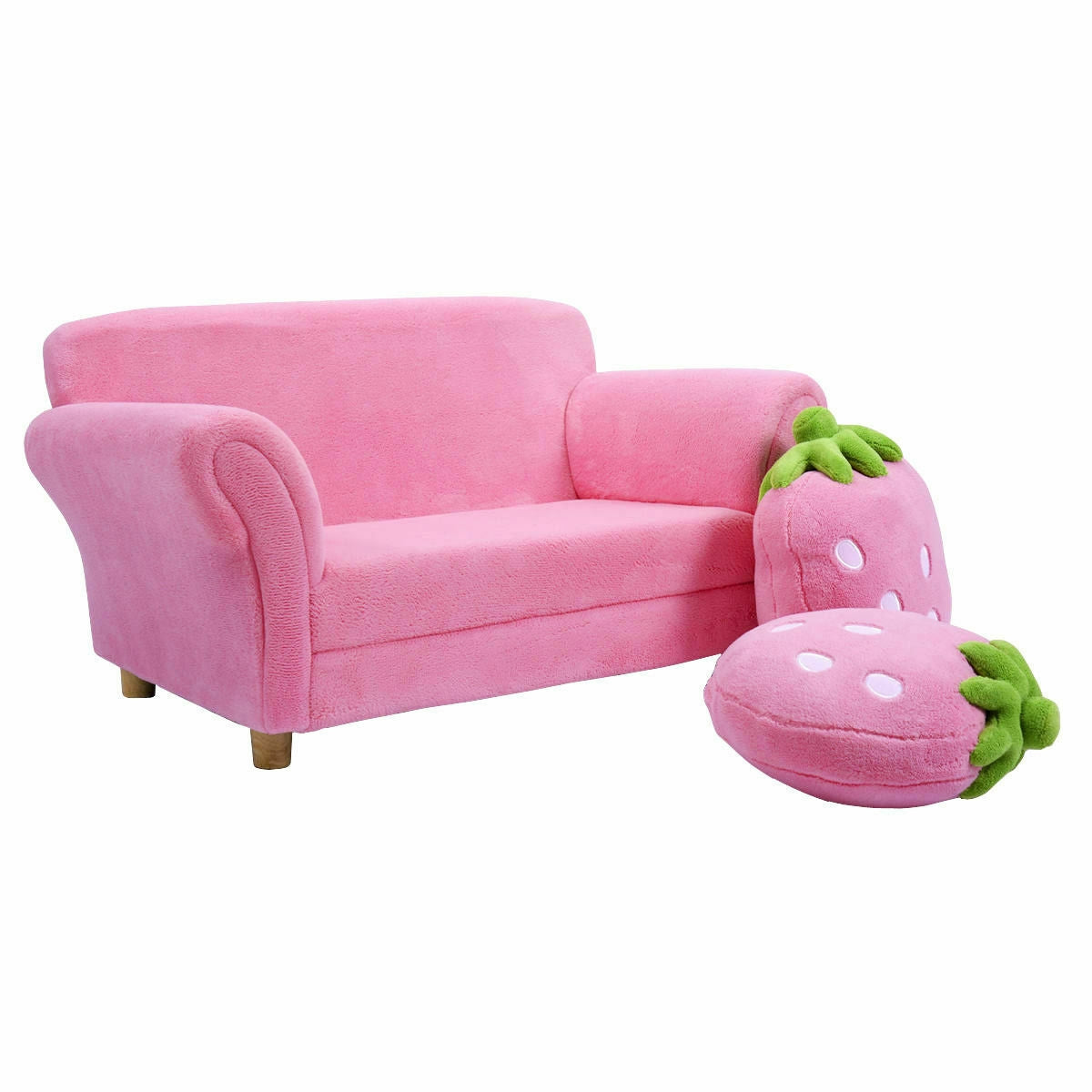 BL/PI Kids Strawberry Armrest Chair Sofa-PinkÂ