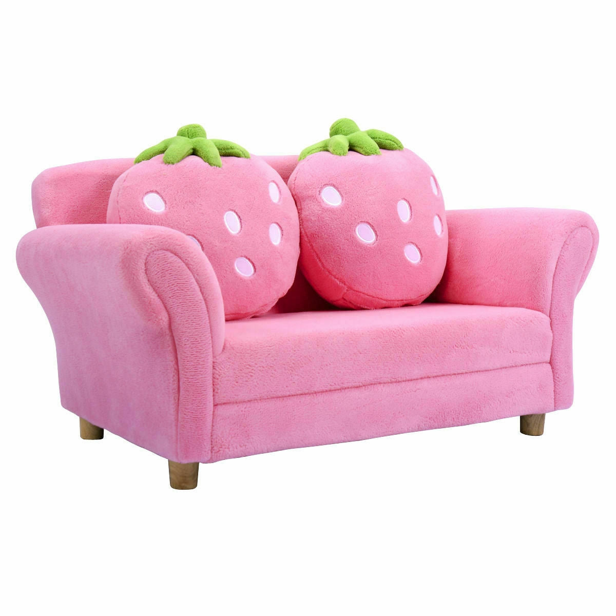 BL/PI Kids Strawberry Armrest Chair Sofa-PinkÂ
