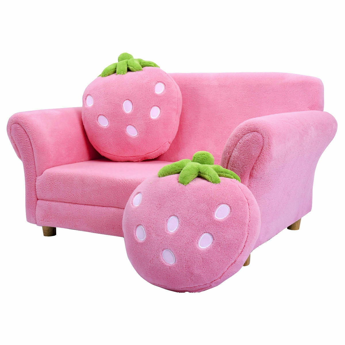 BL/PI Kids Strawberry Armrest Chair Sofa-PinkÂ