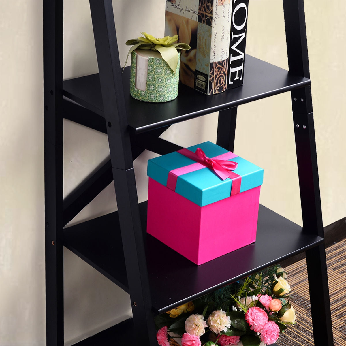 4-Tier Ladder Space-saving BookshelfÂ