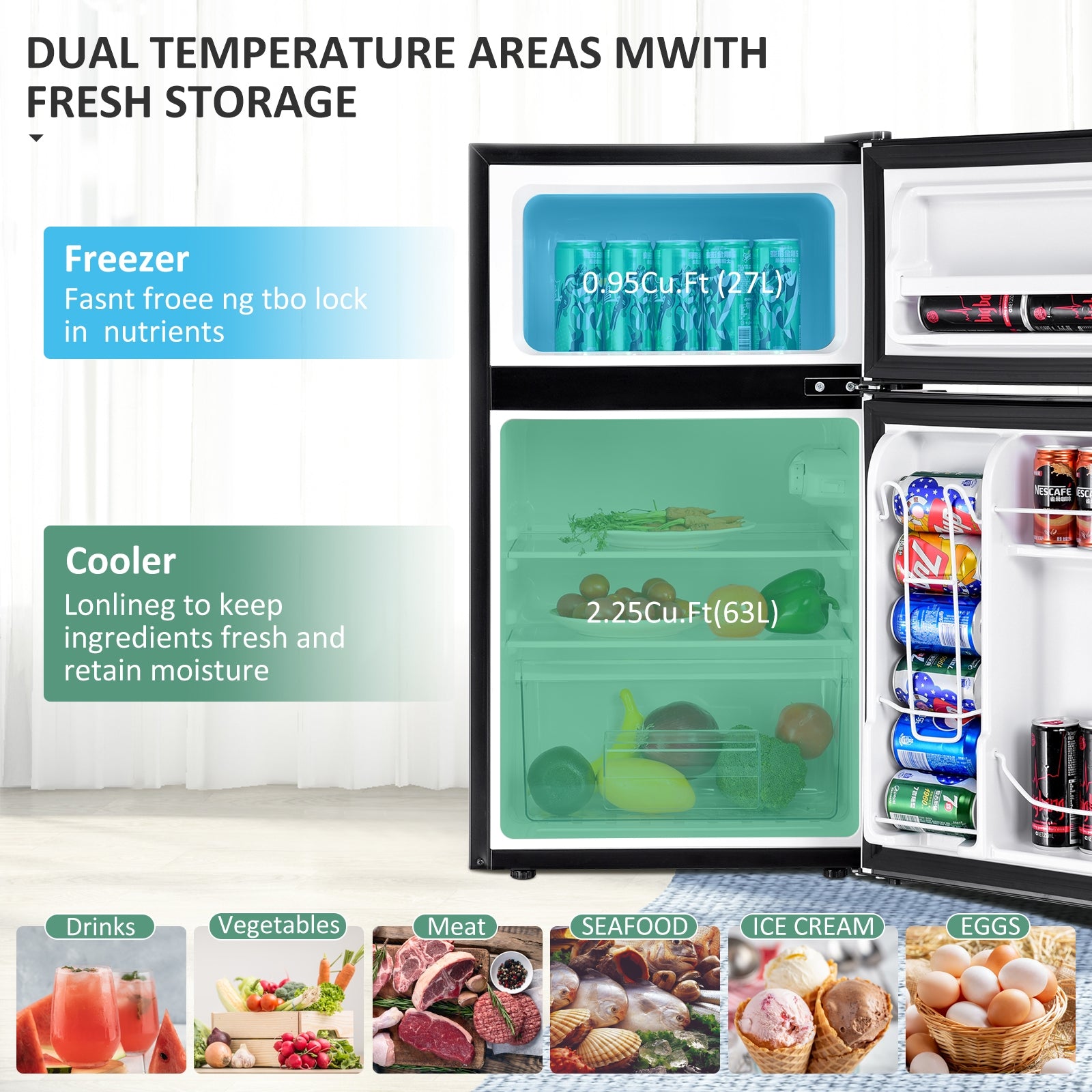 3.2 cu ft. Compact Stainless Steel Refrigerator-GrayÂ