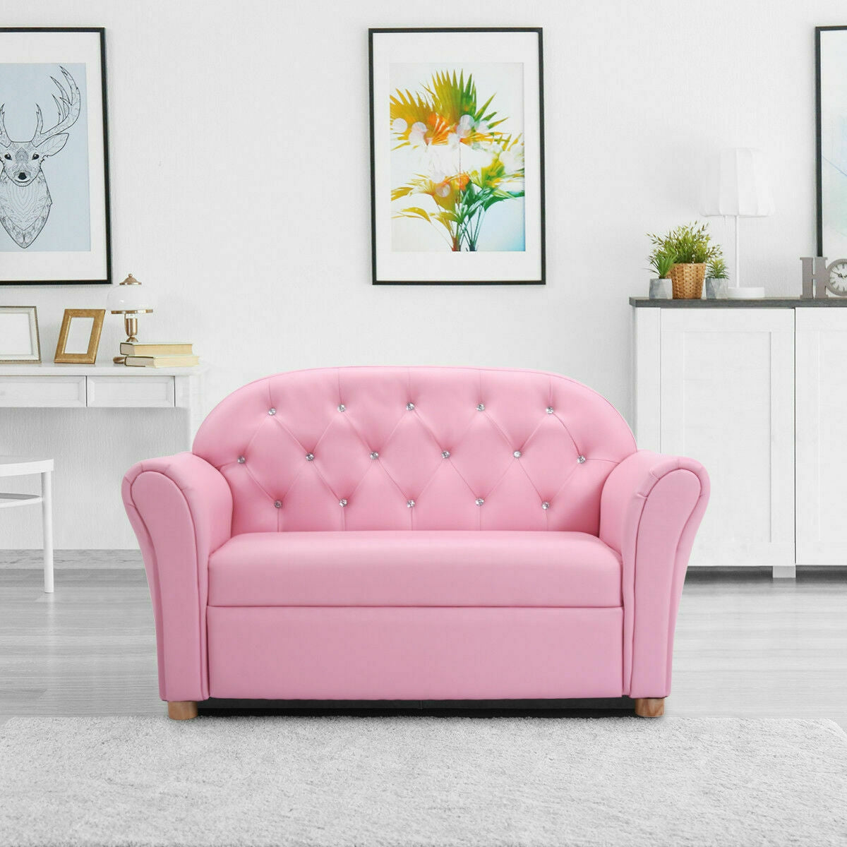 Kids Princess Armrest Chair Lounge CouchÂ